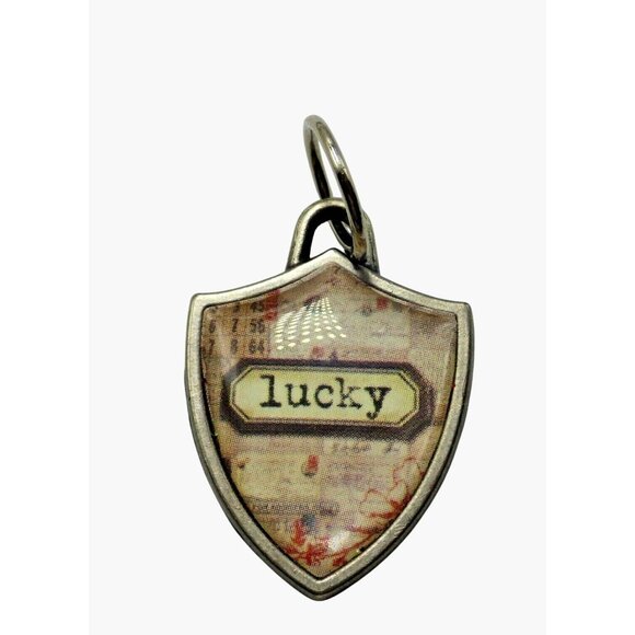 Shield Shaped Lucky Pendant Necklace - Picture 2 of 7